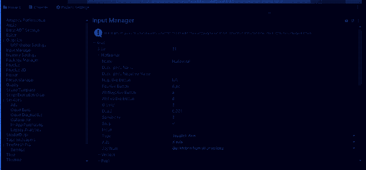 Unity editor horizontal axis
