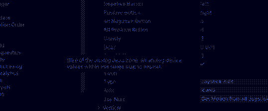 Screenshot of dead value input